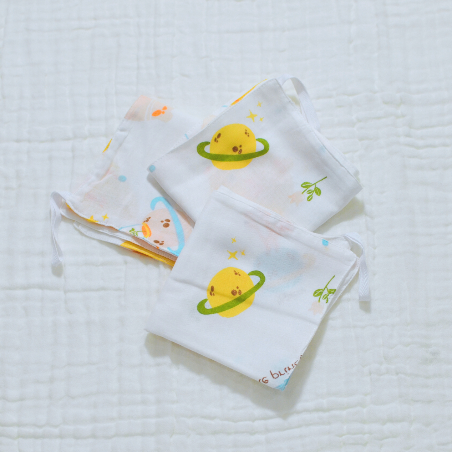 Muslin Wash Cloths 11"x11”- 3 pack