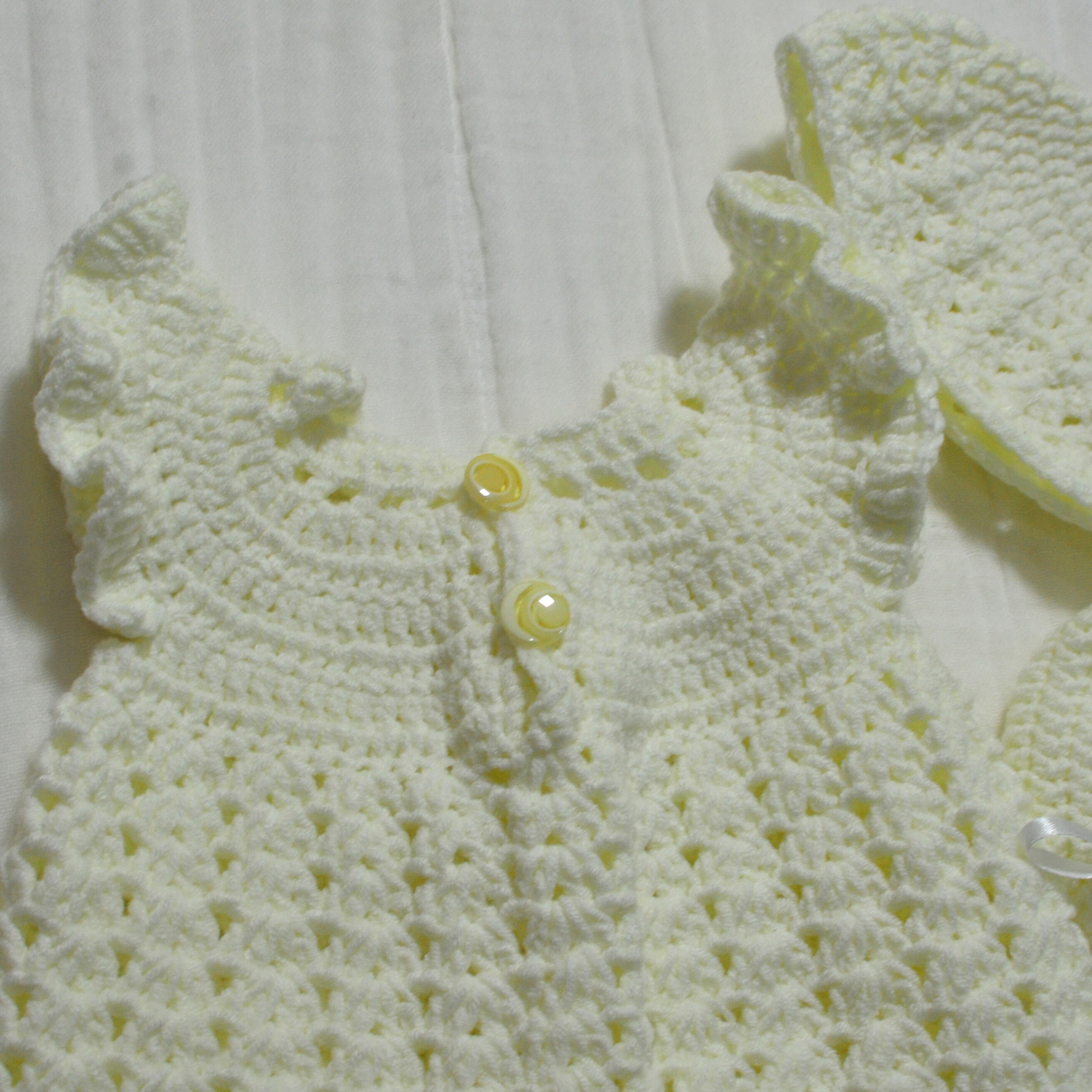 Crochet Baby Dress With Hat and Shoes Newborn size BabySpace Shop