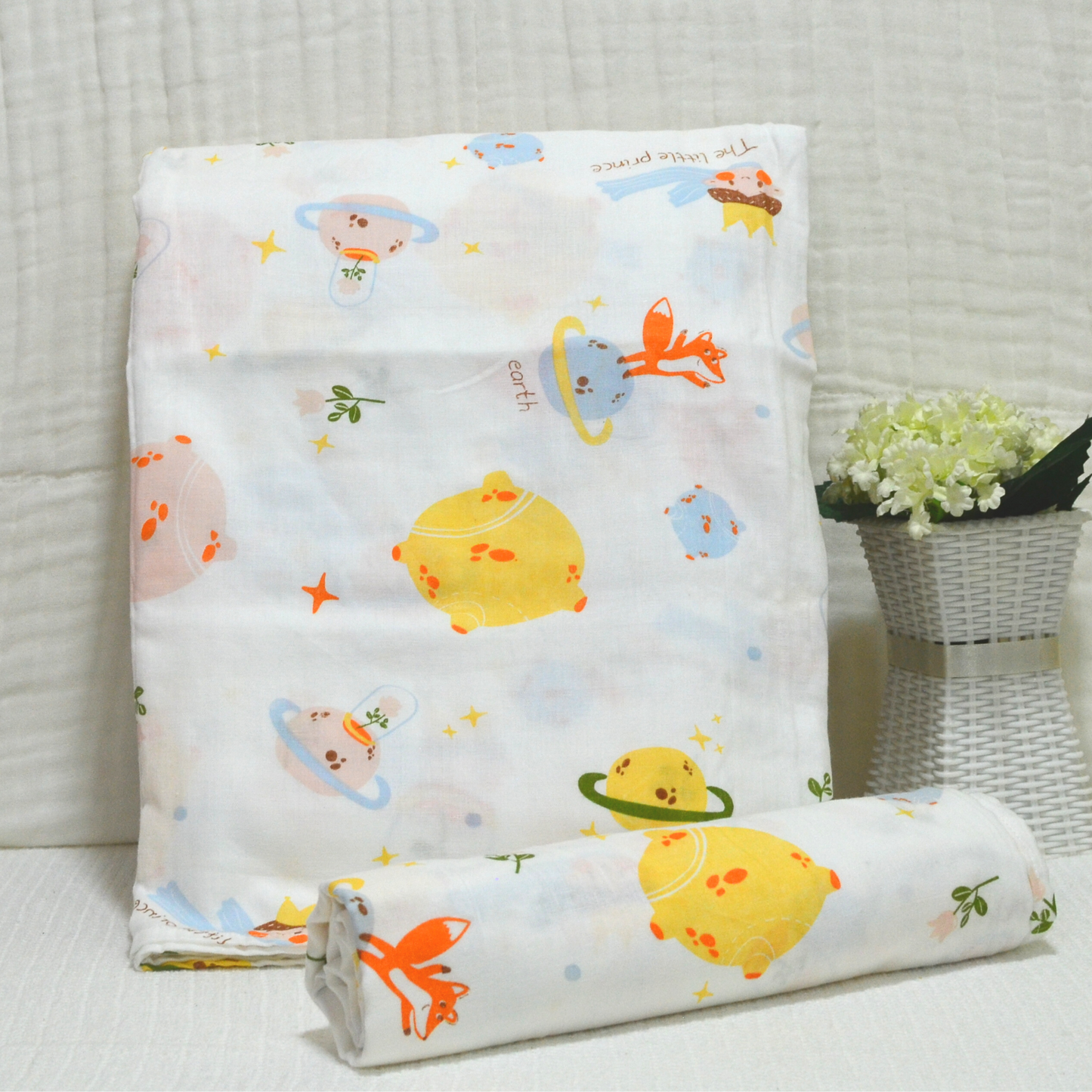 Muslin Swaddle Blankets - Plain 120 x 120 cm Collection