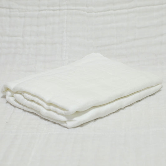 Muslin Swaddle - White - 70% Bamboo 30% Cotton 120x120cm